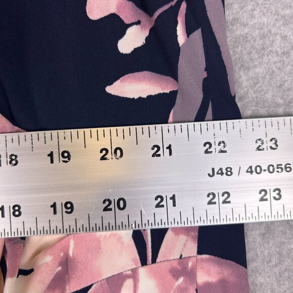 Coldwater Creek Maxi Dress Women 24W Navy Pink Floral Shift Stretch Cocktail NWT - Picture 7 of 12